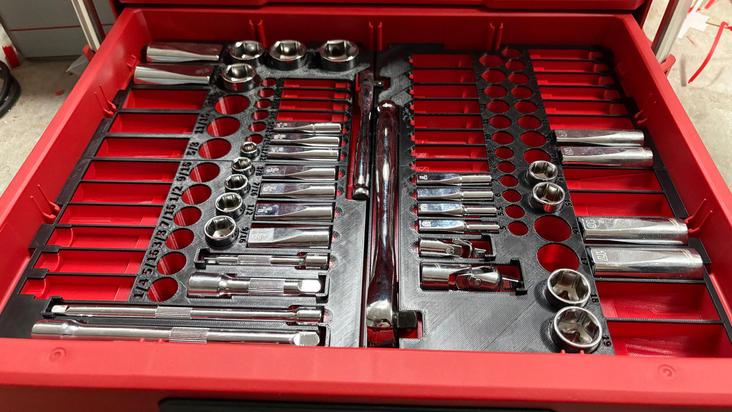 3D Printed drawer insert for 106pc Milwaukee Socket set 48-22-9486