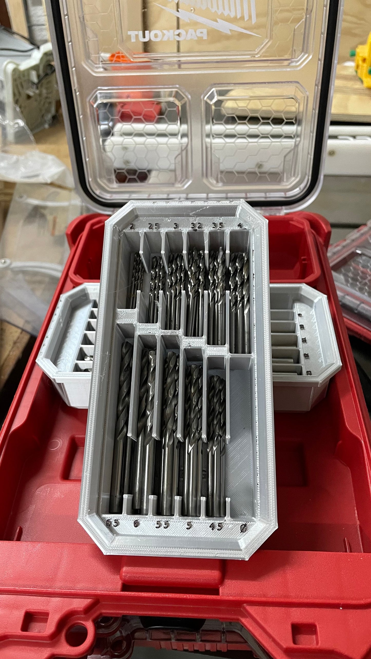 STL*** Milwaukee Packout Slim Bin Drill bit holder 2-6mm STL ONLY