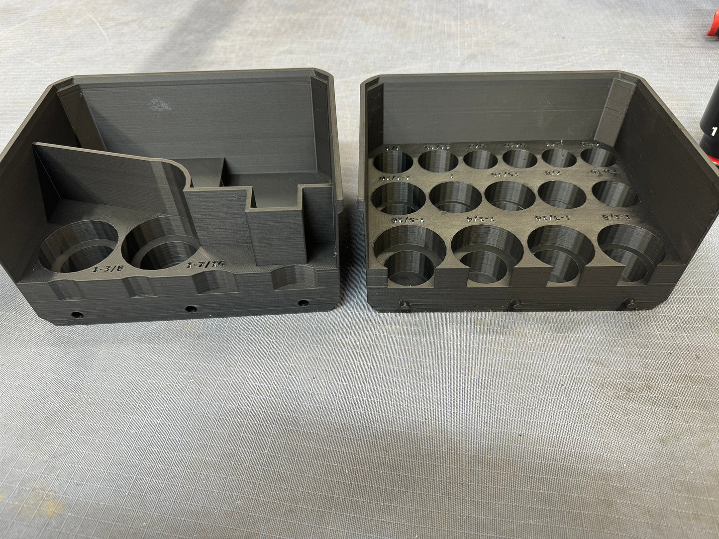 Imperial / SAE Milwaukee Packout Full size Deep Impact Socket storage bin with M12 1/2' Wrench storage 49-66-7093 / 2555P-20