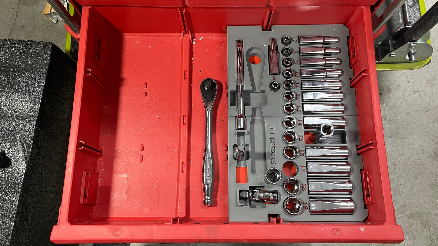STL*** Metric 3/8 Socket set 48-22-9508 3 drawer system***DIGITAL Download Only