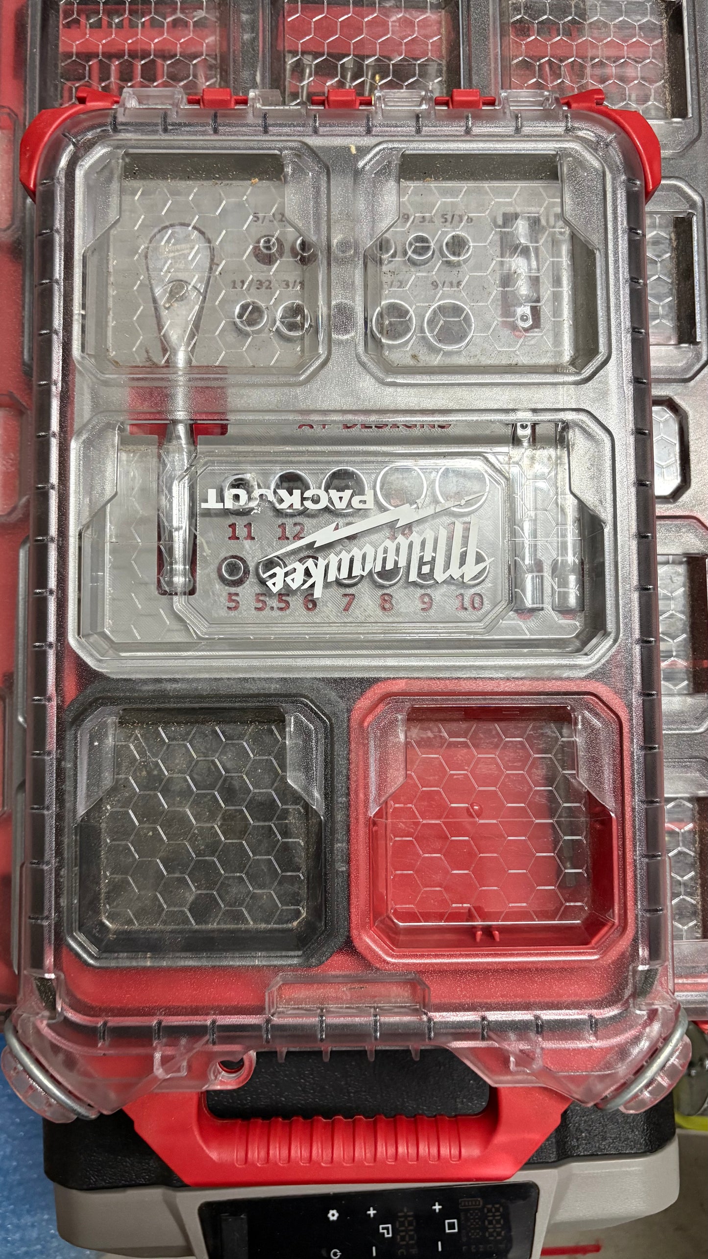 DIGITAL DOWNLOAD STL*** Milwaukee Compact Packout 4 bin 1/4 socket set 48-22-9004