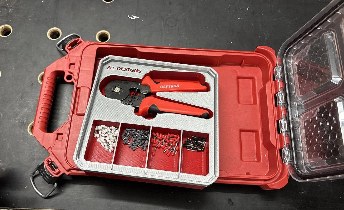 Ferrule Packout Bin with Crimper storage