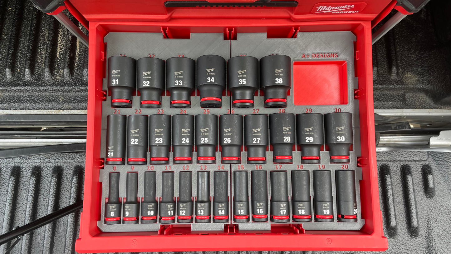 3D Printed drawer insert for the Deep Metric socket set 49-66-7015