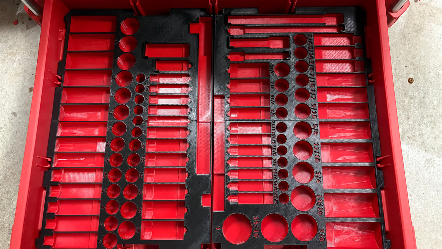 3D Printed drawer insert for 106pc Milwaukee Socket set 48-22-9486