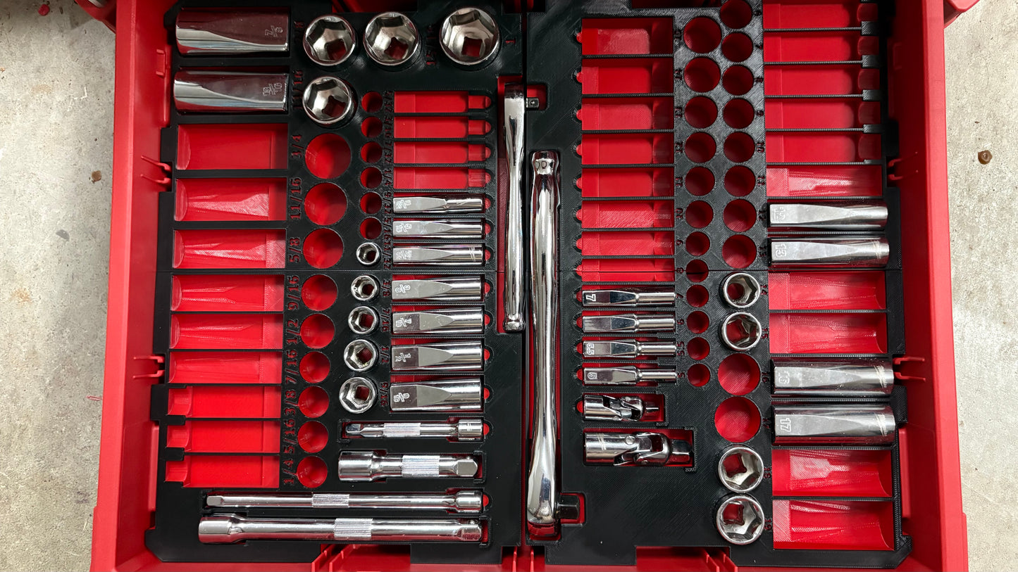 3D Printed drawer insert for 106pc Milwaukee Socket set 48-22-9486