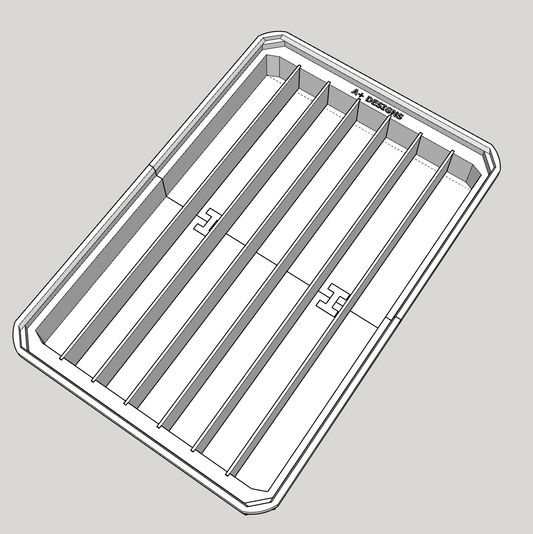 STL printer files for Long bin storage for the compact Packout