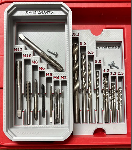 Milwaukee Packout slim bin divider Metric Tap and drill set