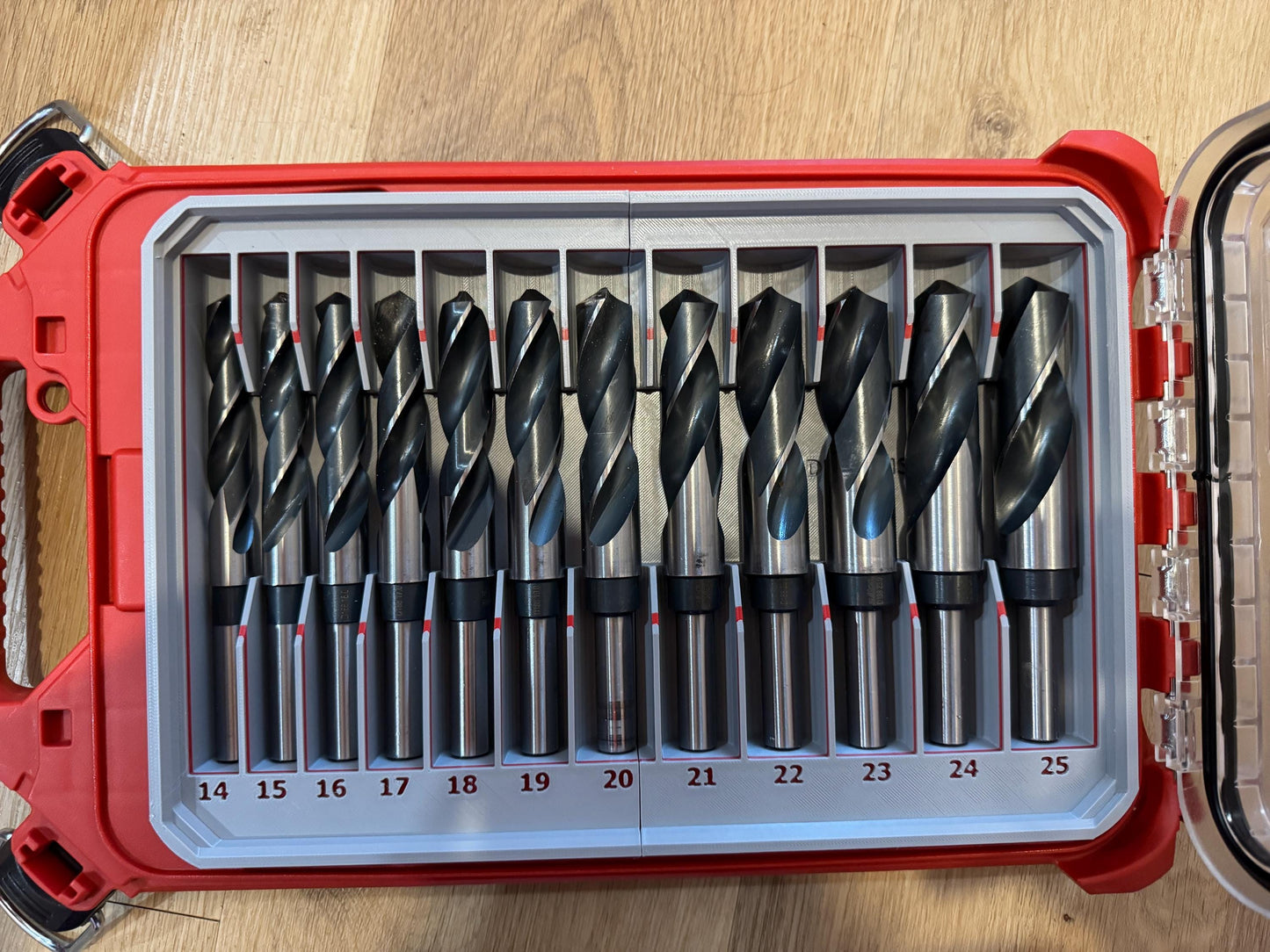 Milwaukee Packout Full size Slim Bin for Reduced shank Metric Drill bits