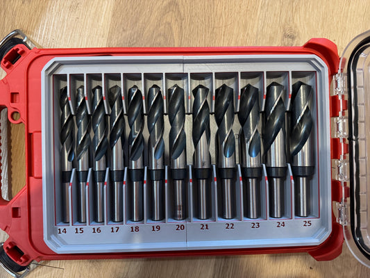 Milwaukee Packout Full size Slim Bin for Reduced shank Metric Drill bits