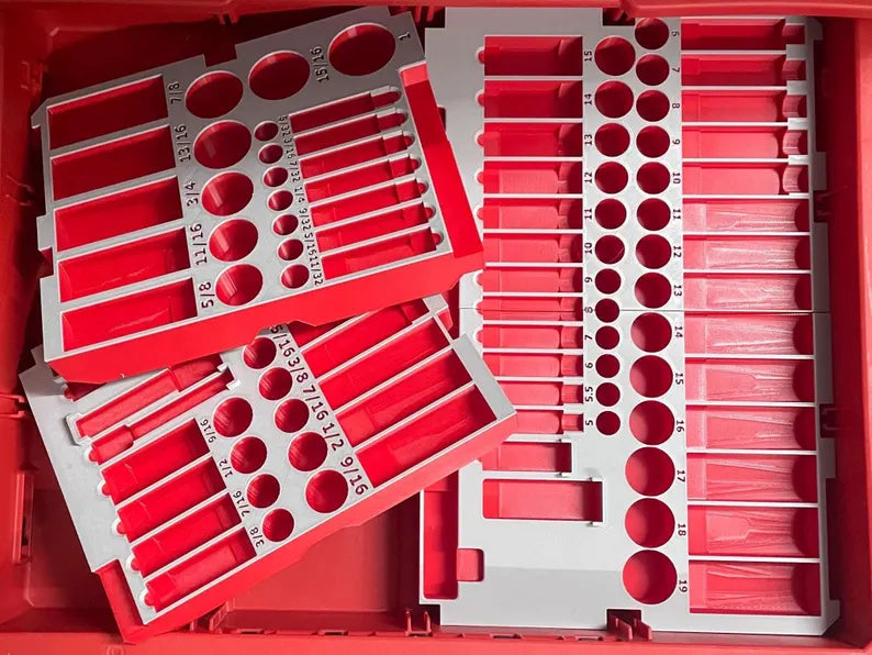 3D Printed drawer insert for 106pc Milwaukee Socket set 48-22-9486