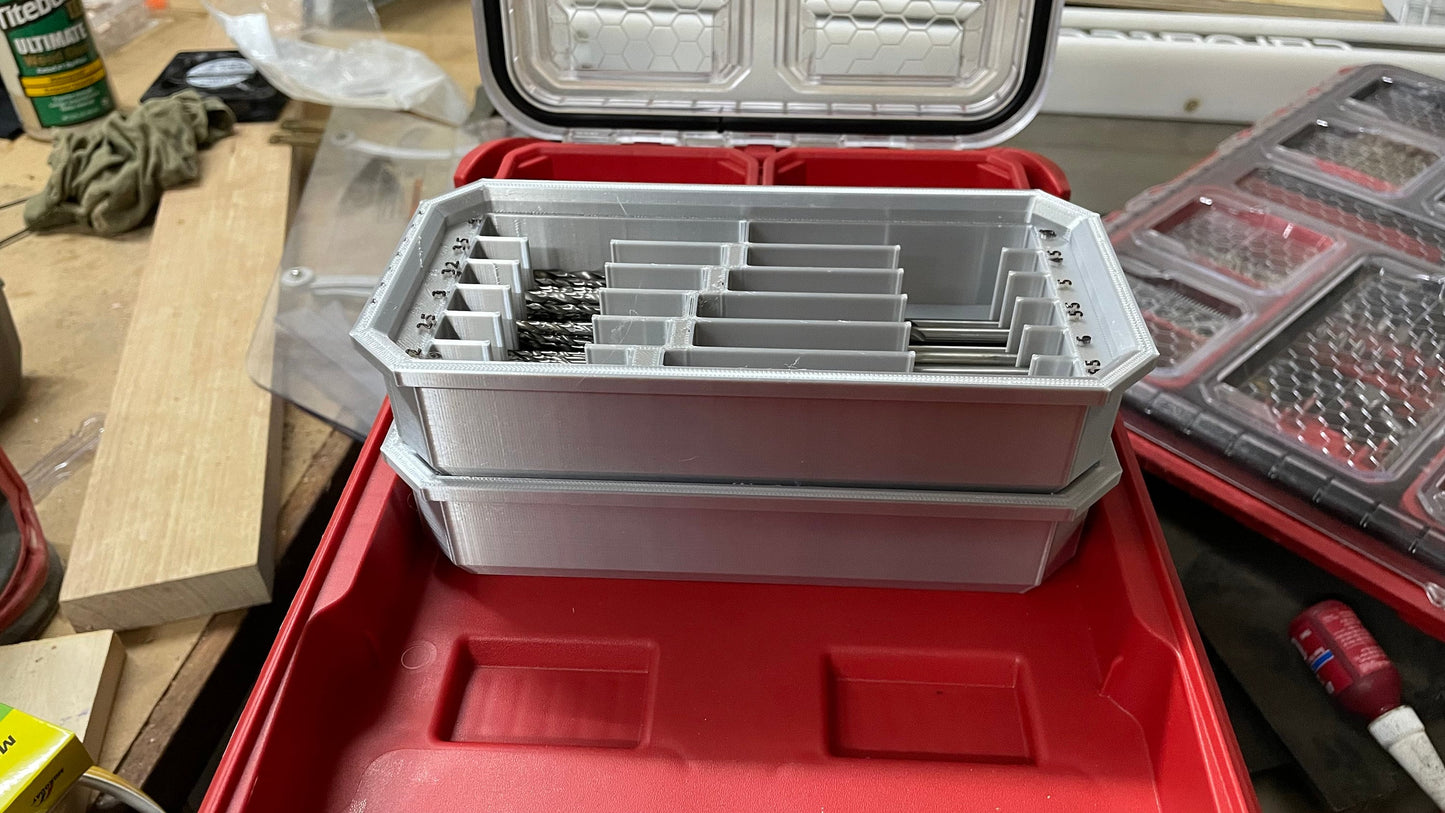 STL*** Milwaukee Packout Slim Bin Drill bit holder 2-6mm STL ONLY