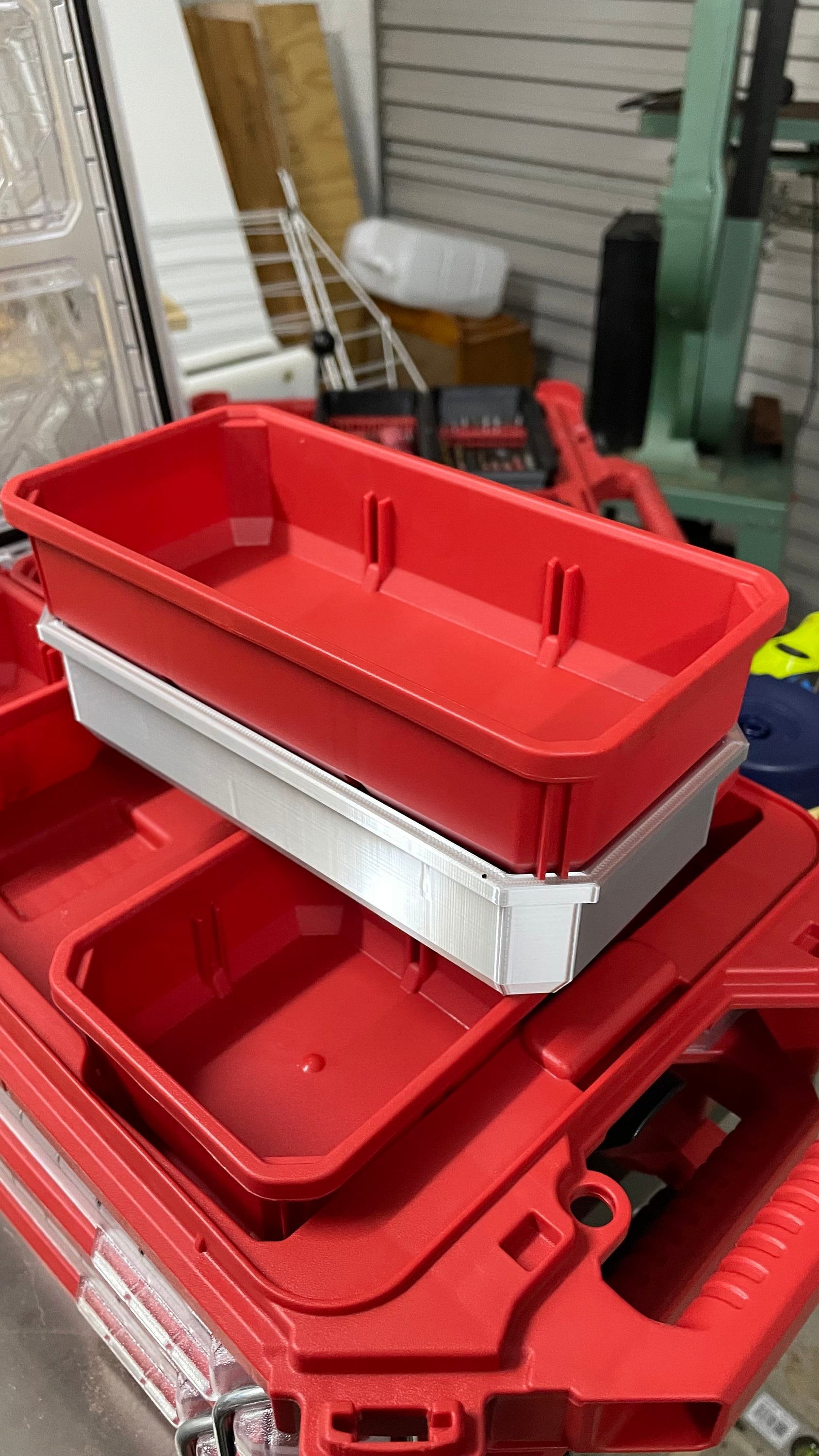 STL*** Milwaukee Packout Slim Bin Spade / paddle Bit holder 10-25mm or 3/8 - 1" STL ONLY