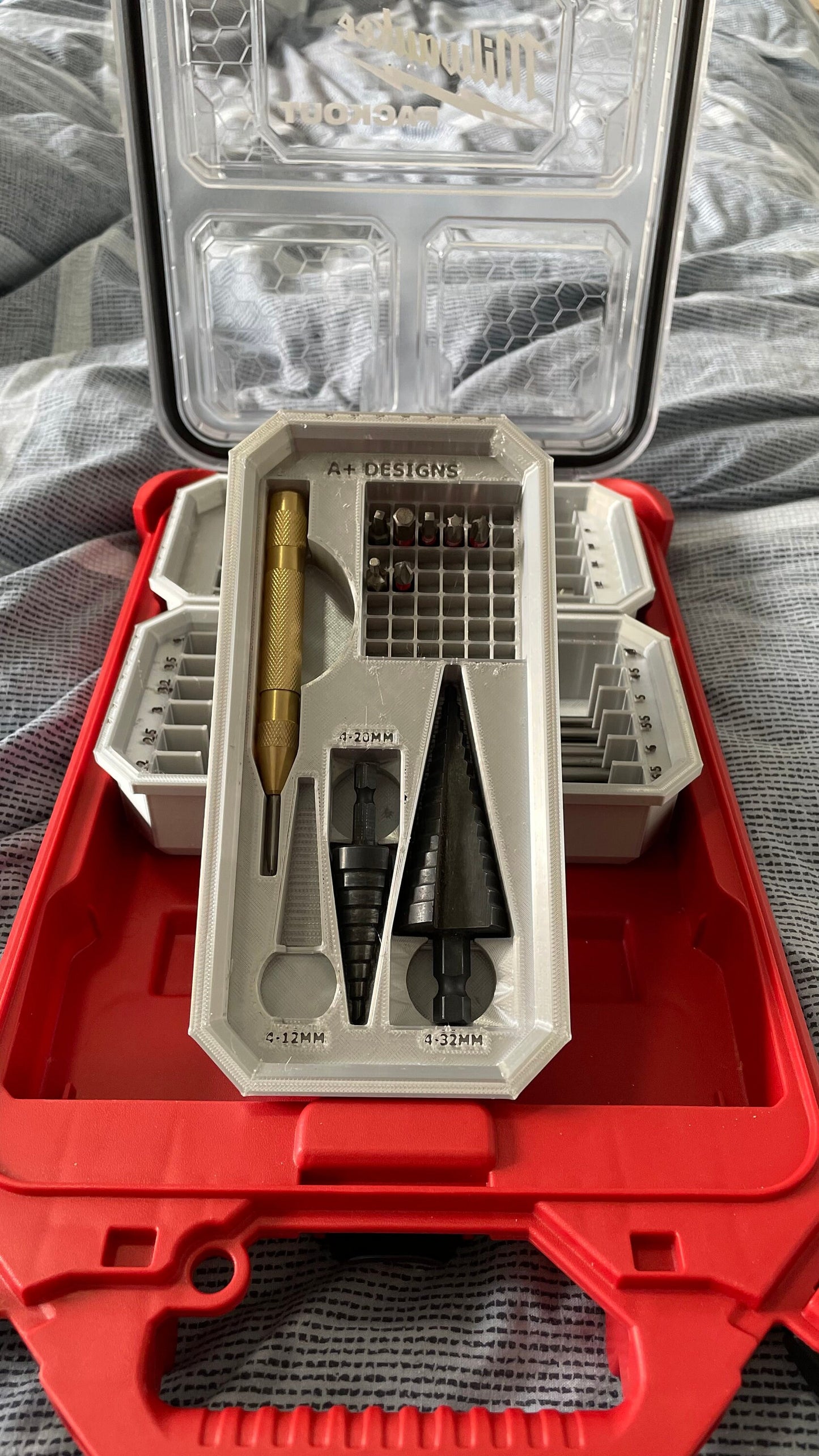 STL*** Milwaukee Packout Slim Bin Step bit holder STL ONLY