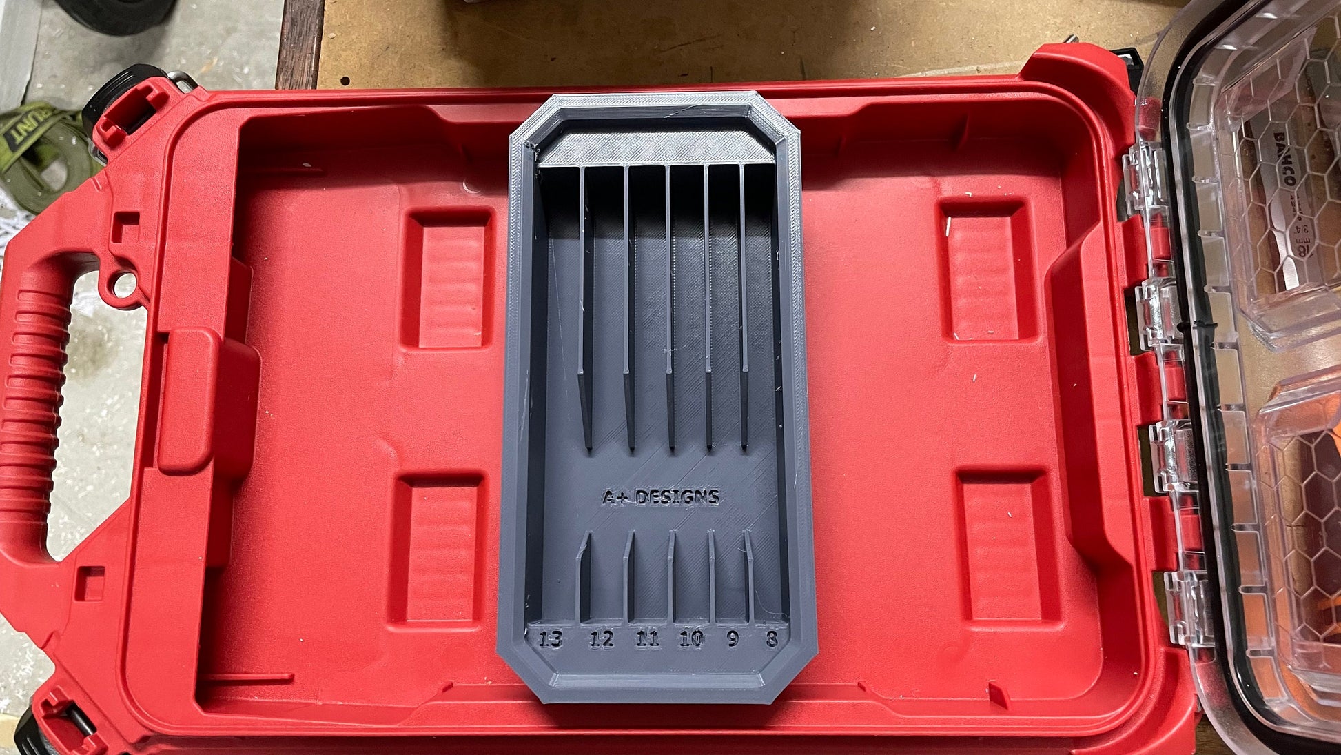 STL*** Milwaukee Packout Slim Bin Drill Bit organisers 3 Pack, Drill Bits and Spade Bits **STL FILE only