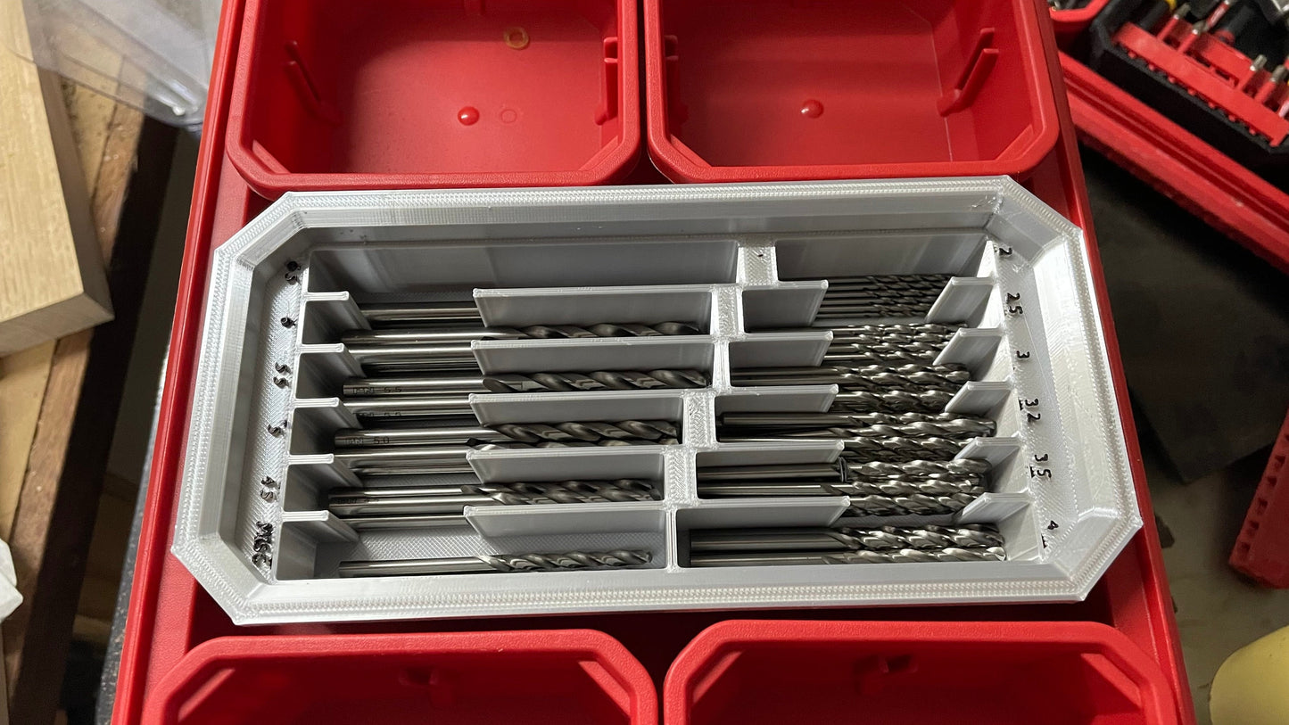 STL*** Milwaukee Packout Slim Bin Drill bit holder 2-6mm STL ONLY