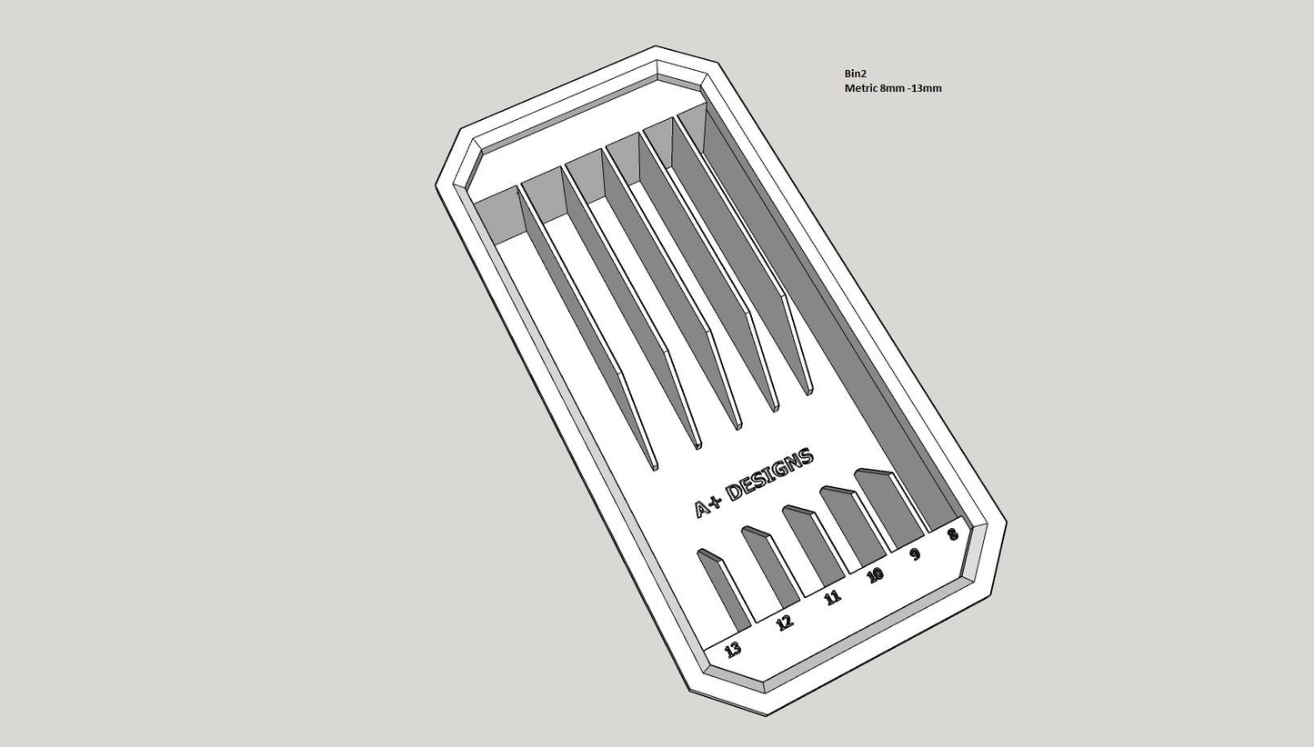STL*** Milwaukee Packout Slim Bin Drill bit holder 8-13mm STL ONLY