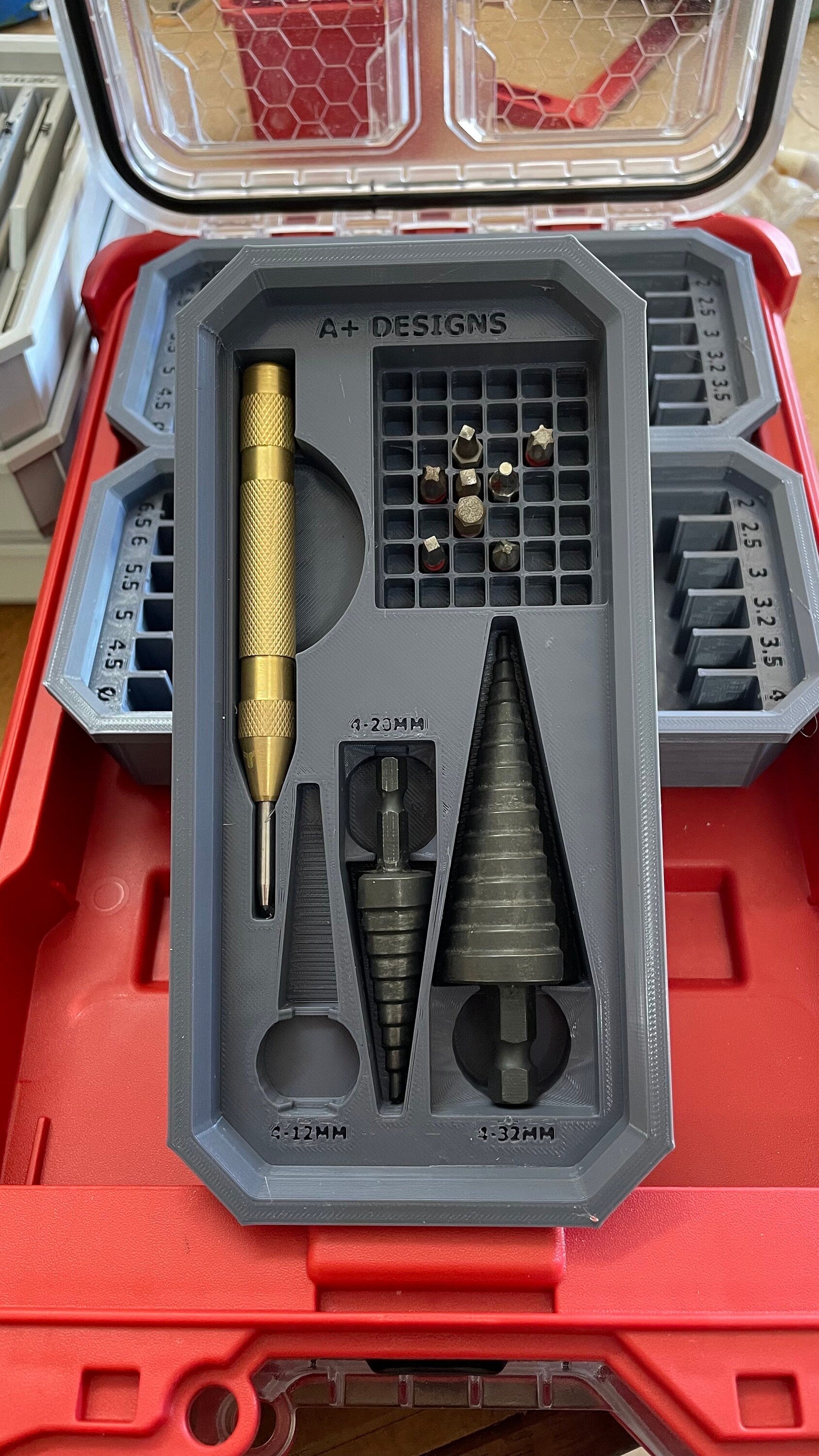 STL*** Milwaukee Packout Slim Bin Step bit holder STL ONLY