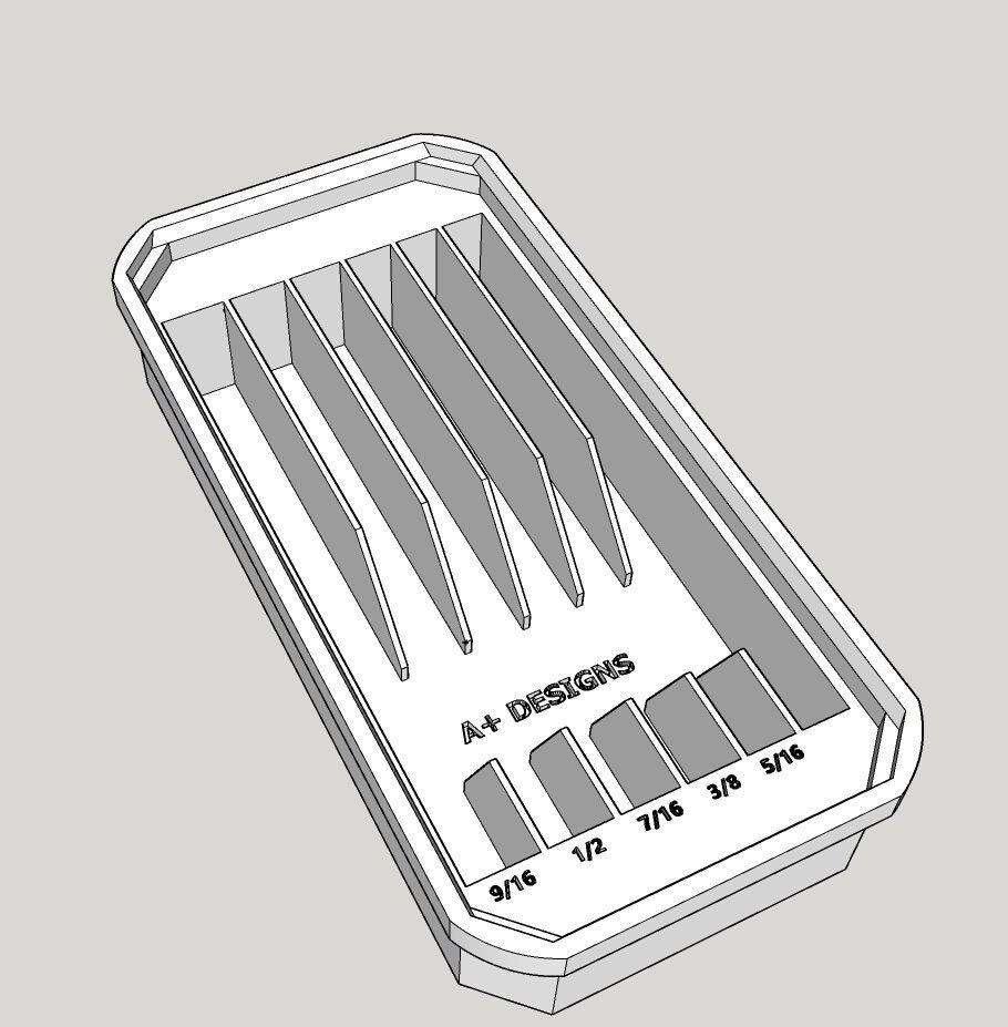 STL*** Milwaukee Packout Slim Bin Drill bit holder Imperial Large size **STL ONLY**
