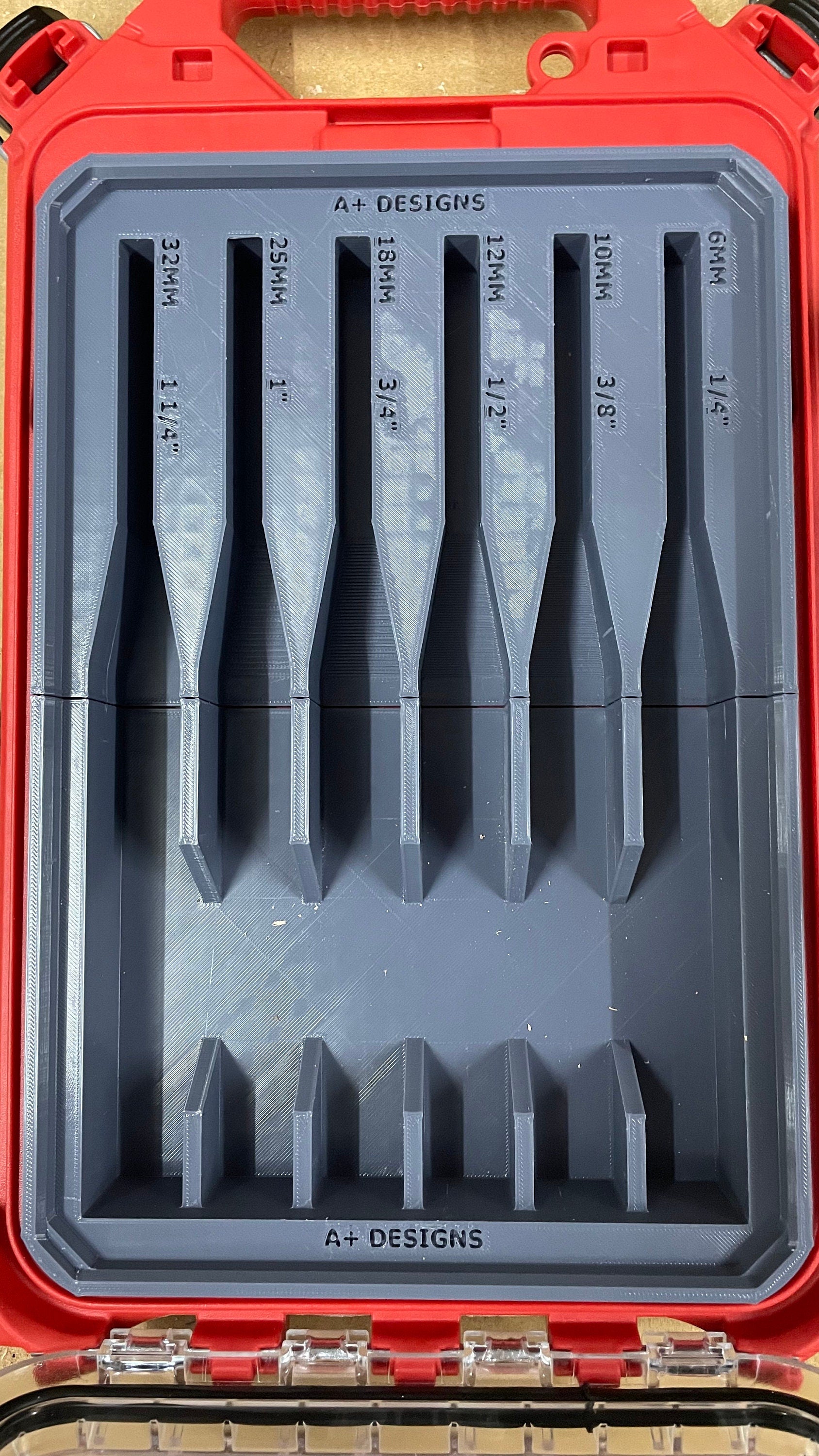 Milwaukee Packout Full size Slim Bin for chisel Set storage