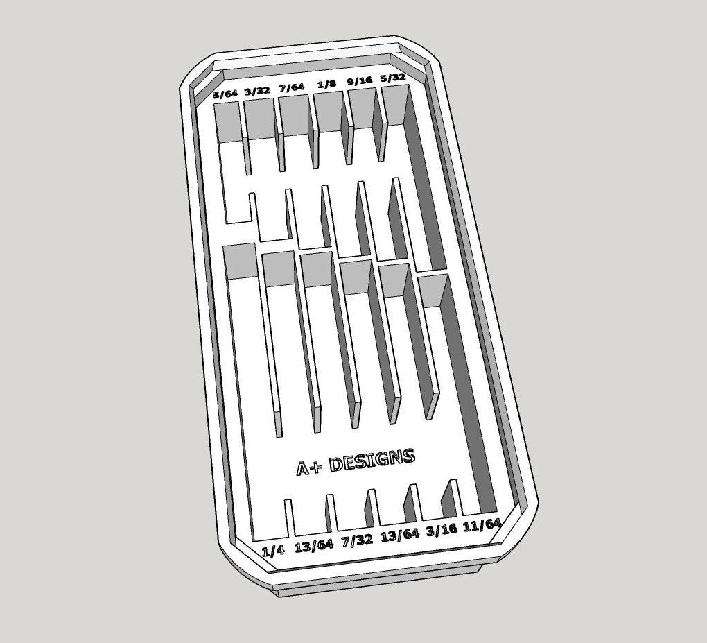 STL*** Milwaukee Packout Slim Bin Drill bit holder Small Imperial bits**STL ONLY**
