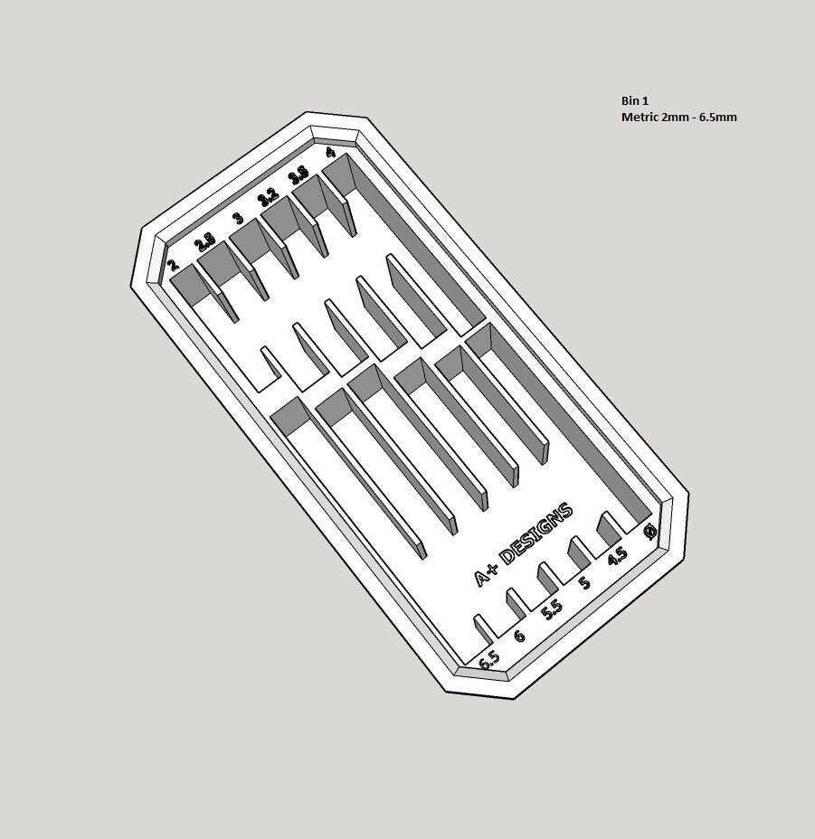 STL*** Milwaukee Packout Slim Bin Drill bit holder 2-6mm STL ONLY