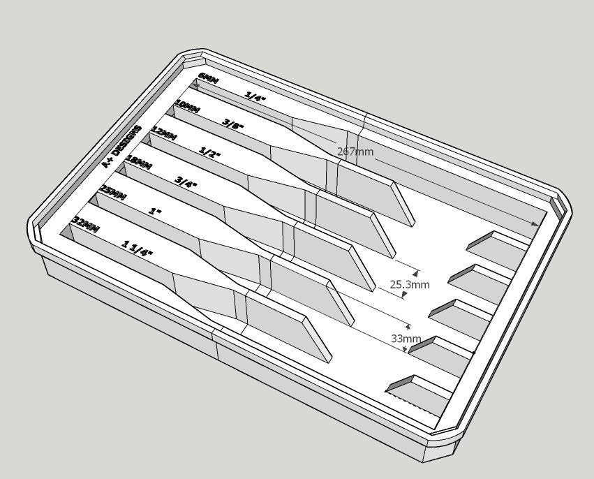 Milwaukee Packout Full size Slim Bin for chisel Set storage