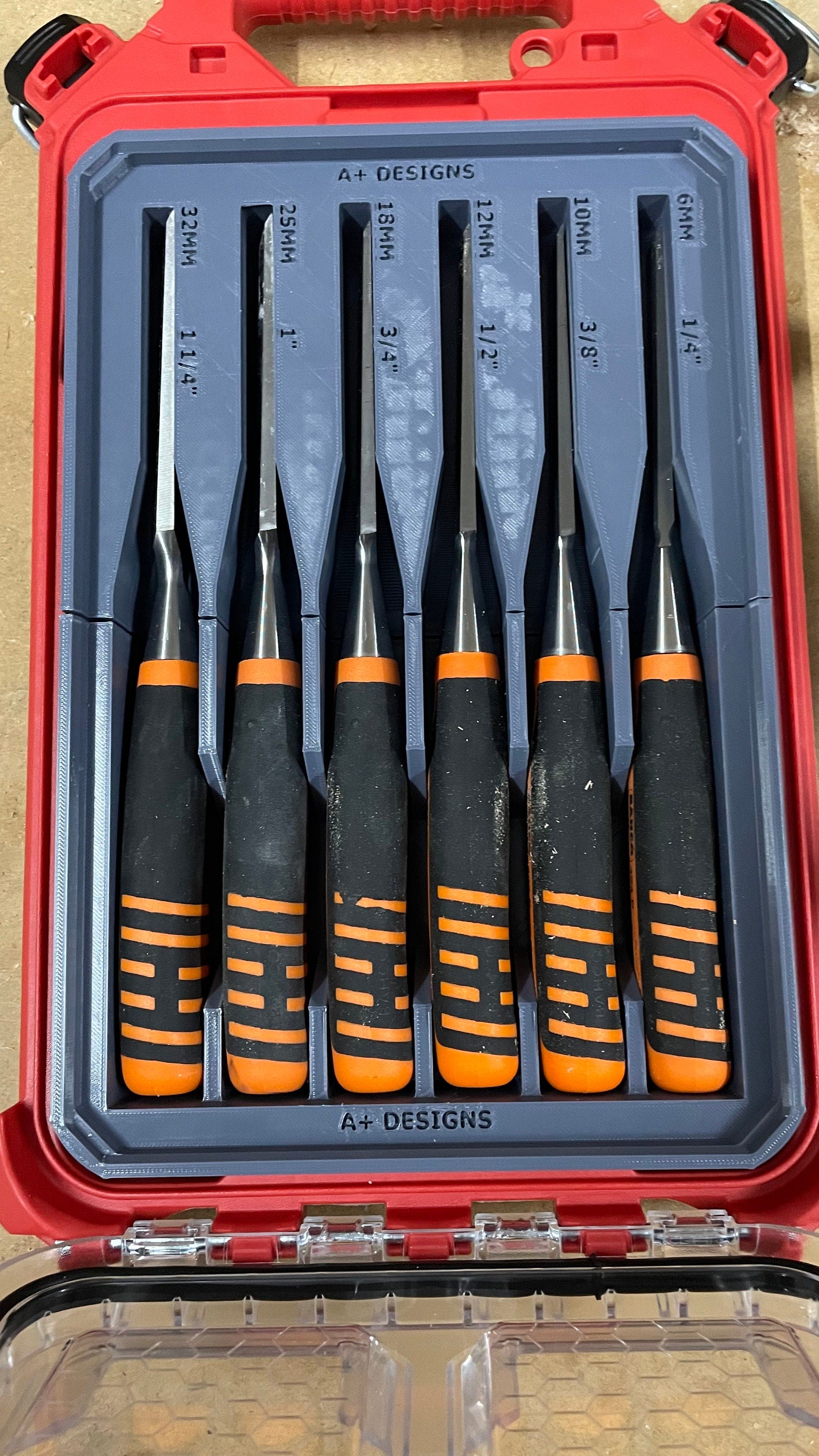 Milwaukee Packout Full size Slim Bin for chisel Set storage