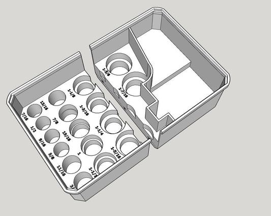 STL*** Milwaukee Packout Full size bin for impact socket set 49-66-7093 & M12 Impact Wrench DOWNLOAD ONLY***