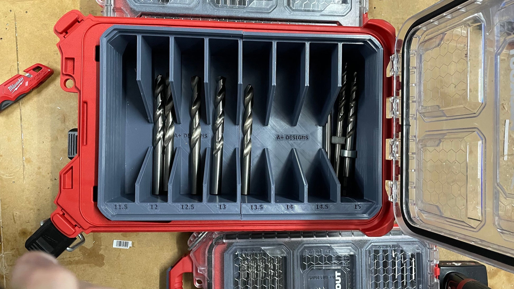 Milwaukee Packout Deep organiser Drill Bit holder for 48228435 or 48228430