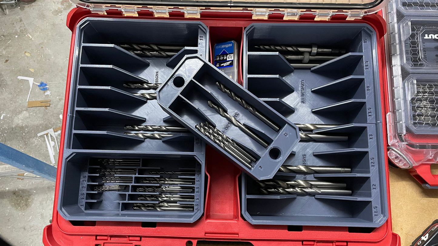 Milwaukee Packout Deep organiser Drill Bit holder for 48228435 or 48228430