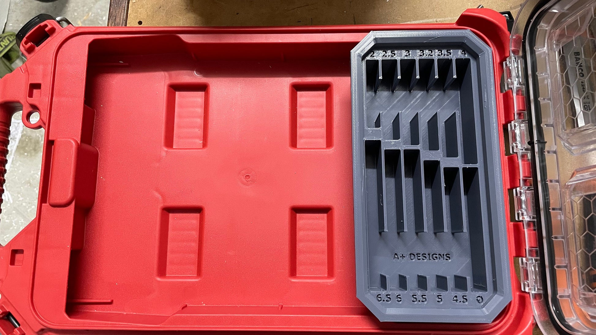 2 Milwaukee Packout slim bin dividers for Drill Bits in either Metric or Imperial