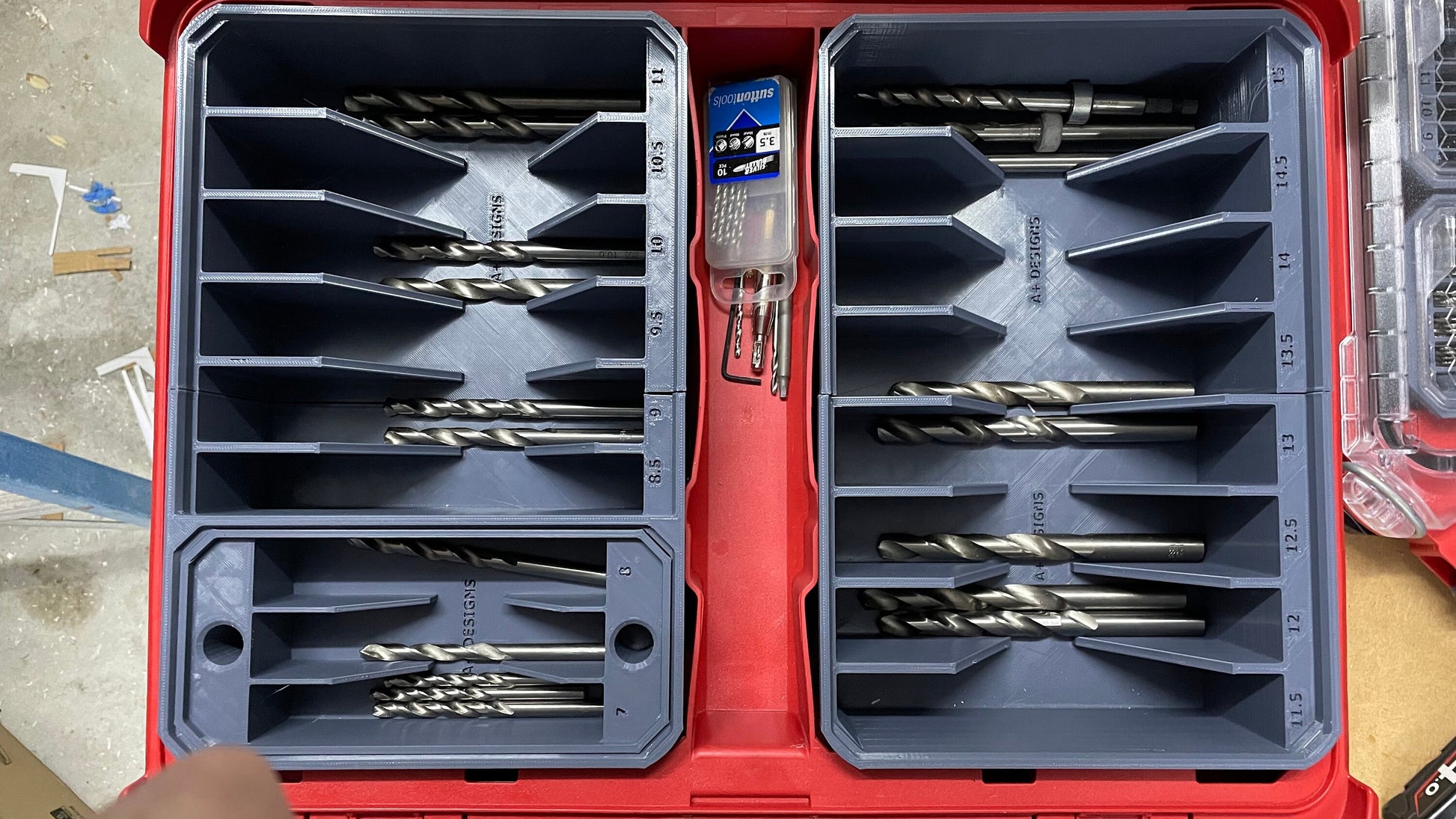 Milwaukee Packout Deep organiser Drill Bit holder for 48228435 or 48228430