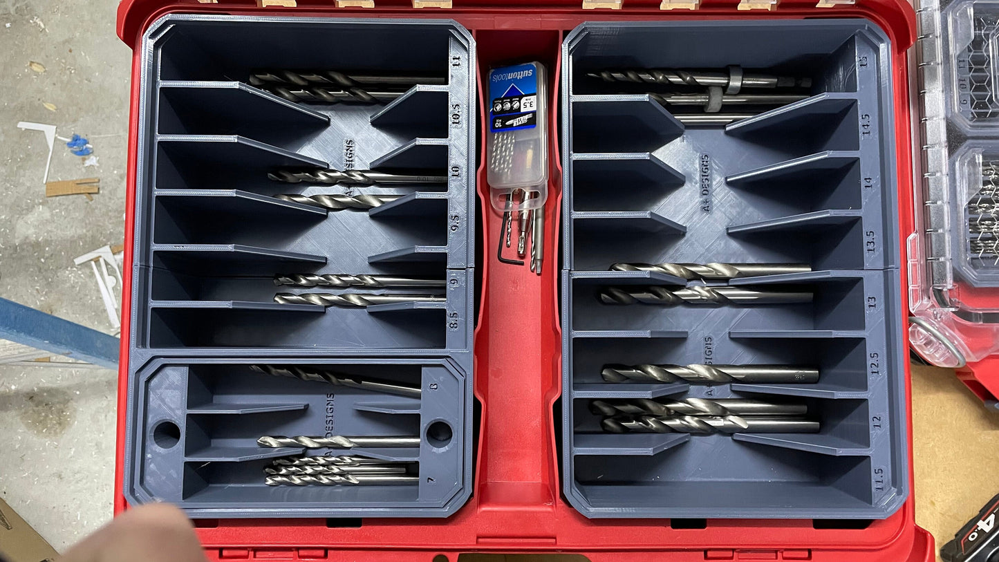 Milwaukee Packout Deep organiser Drill Bit holder for 48228435 or 48228430