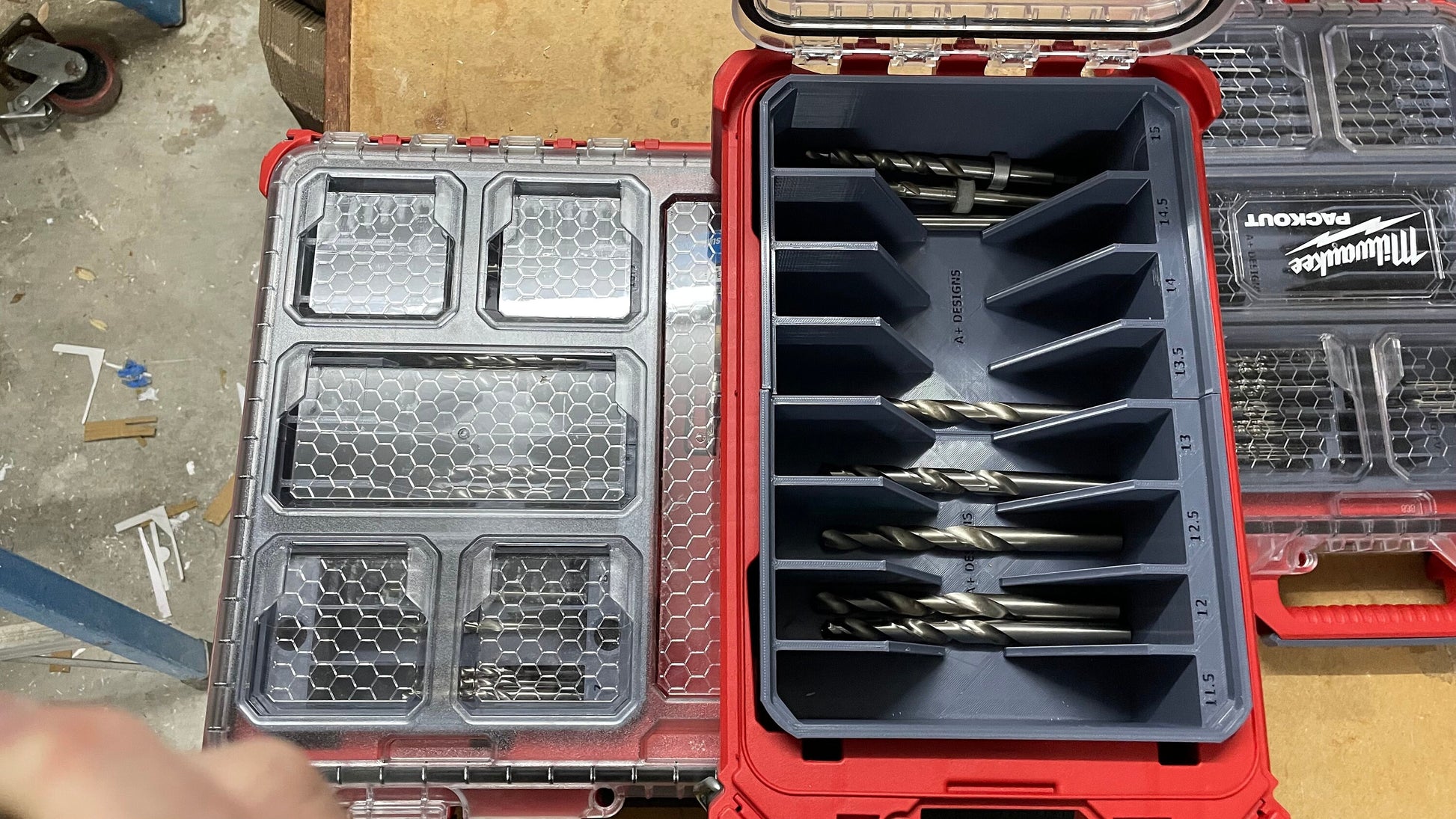 Milwaukee Packout Deep organiser Drill Bit holder for 48228435 or 48228430