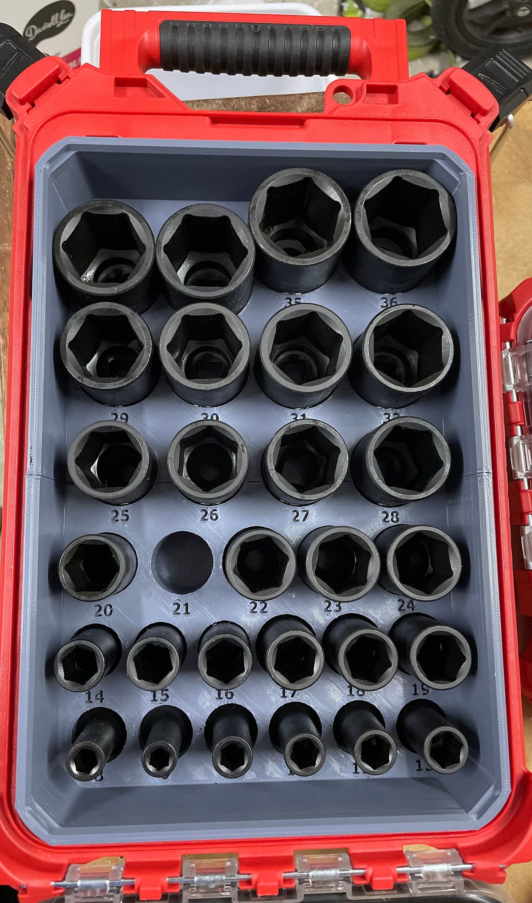 Milwaukee Packout Deep Impact Socket storage bin 49-66-7015