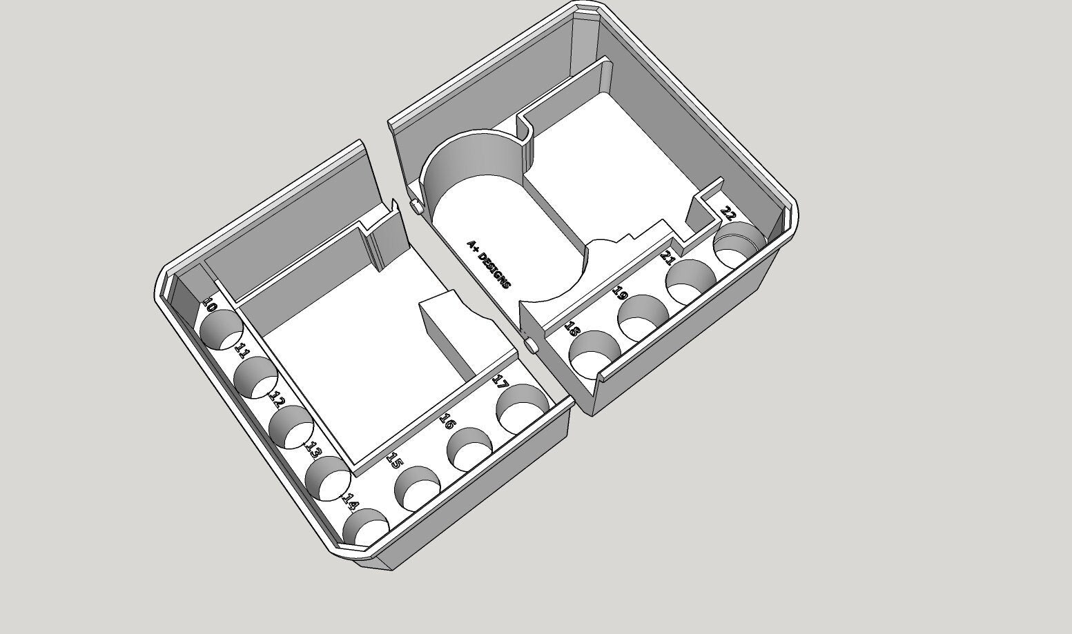 STL ONLY*** Milwaukee Packout Bin for Stubby Impact FIW2F12 / FIW2P12 (2855-20 / 2885P-20) with Metric Deep Impact socket set 49667054 ***