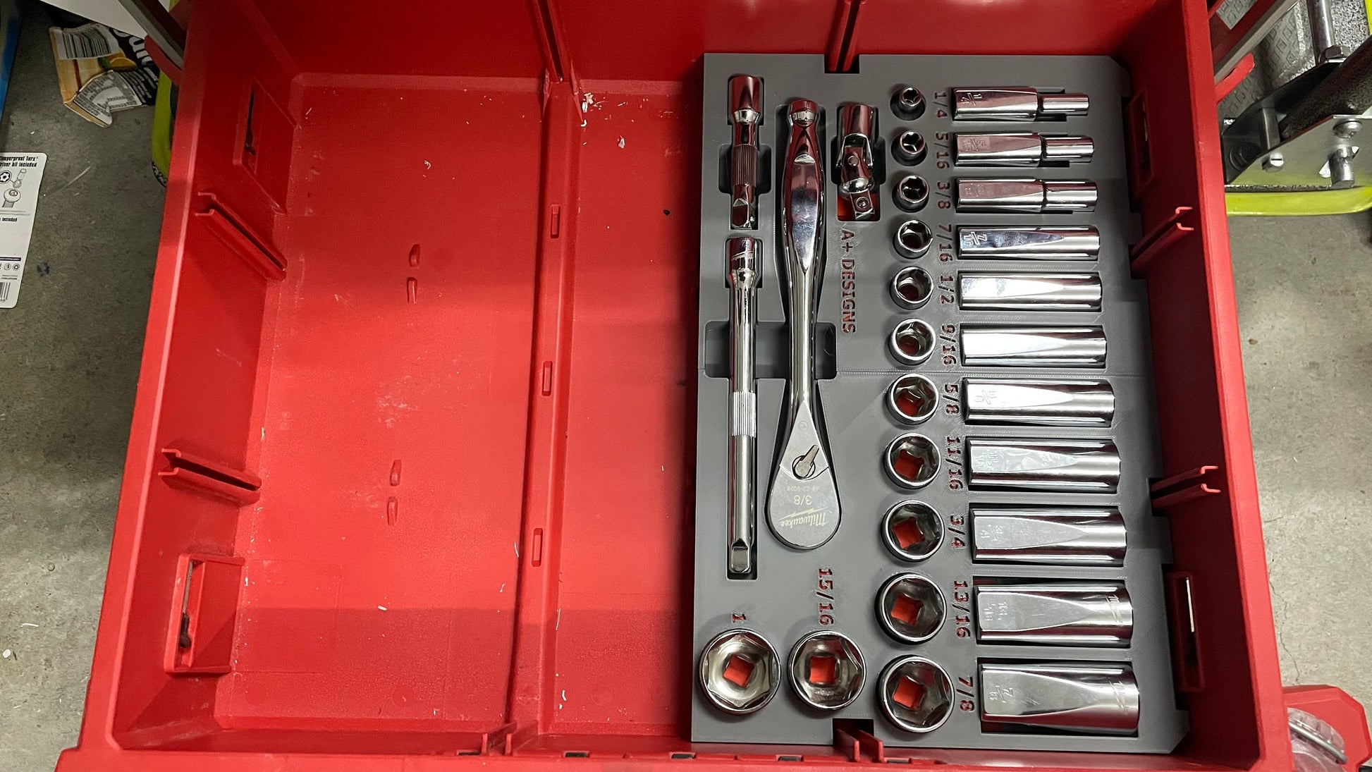 STL** 3/8 SAE socket set for 3 drawer storage 94-22-9408 DIGITAL Download***