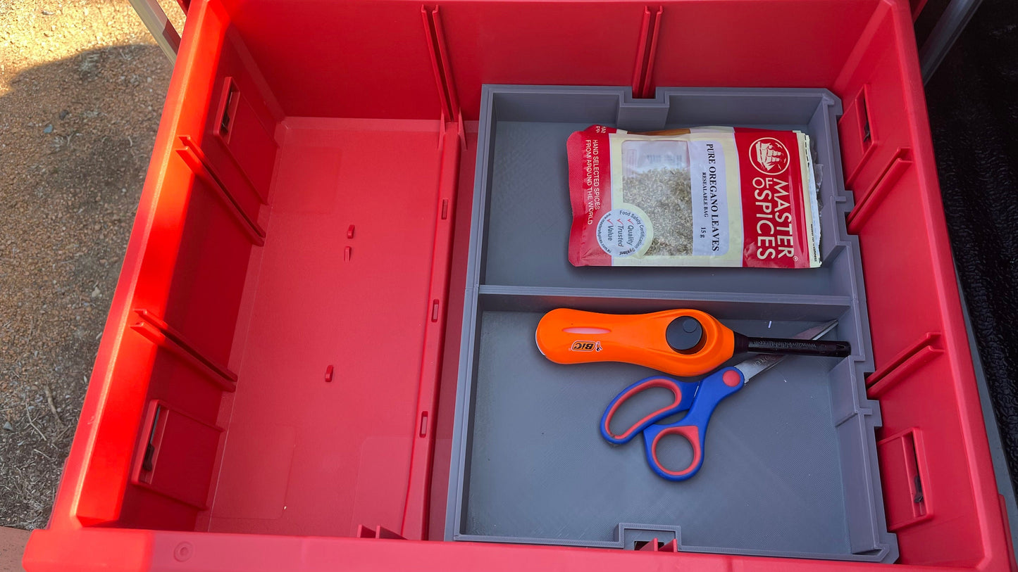 Milwaukee 2 Drawer Over-landing / Camping cutlery and storage solution 48-22-8442