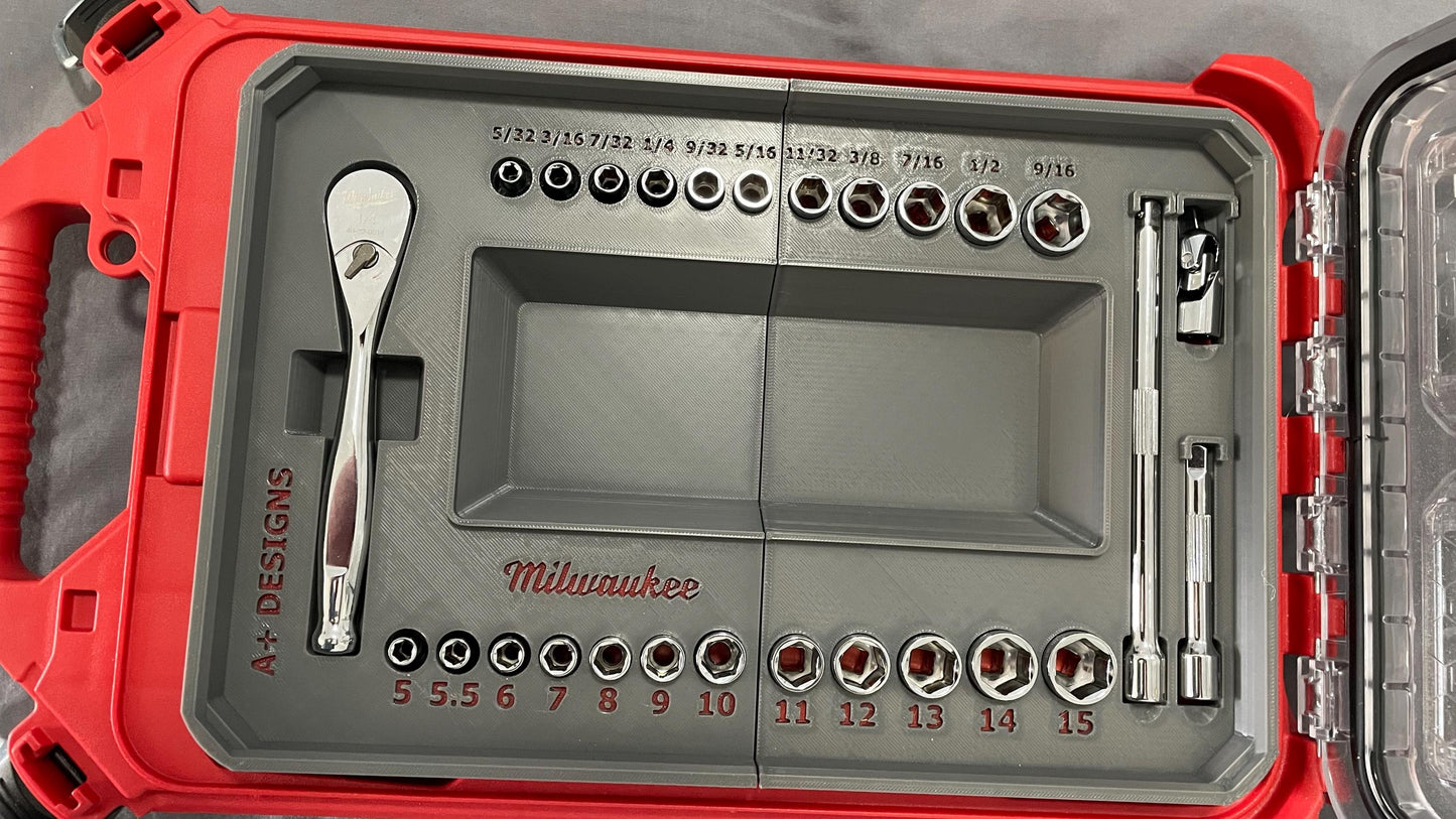 Milwaukee Compact Packout 1/4 socket set 48-22-9044