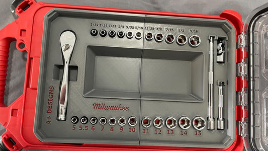 Milwaukee Compact Packout 1/4 socket set 48-22-9044