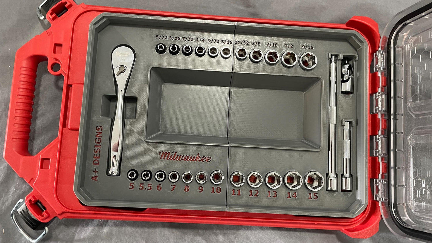 Milwaukee Compact Packout 1/4 socket set 48-22-9044