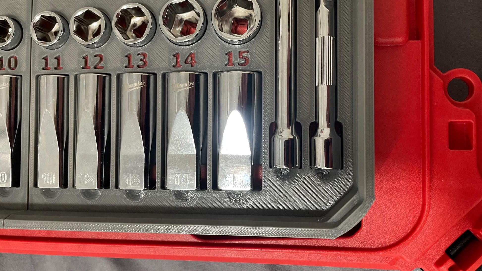 DIGITAL DOWNLOAD STL*** Milwaukee Compact Packout 1/4 socket set 48-22-9004***