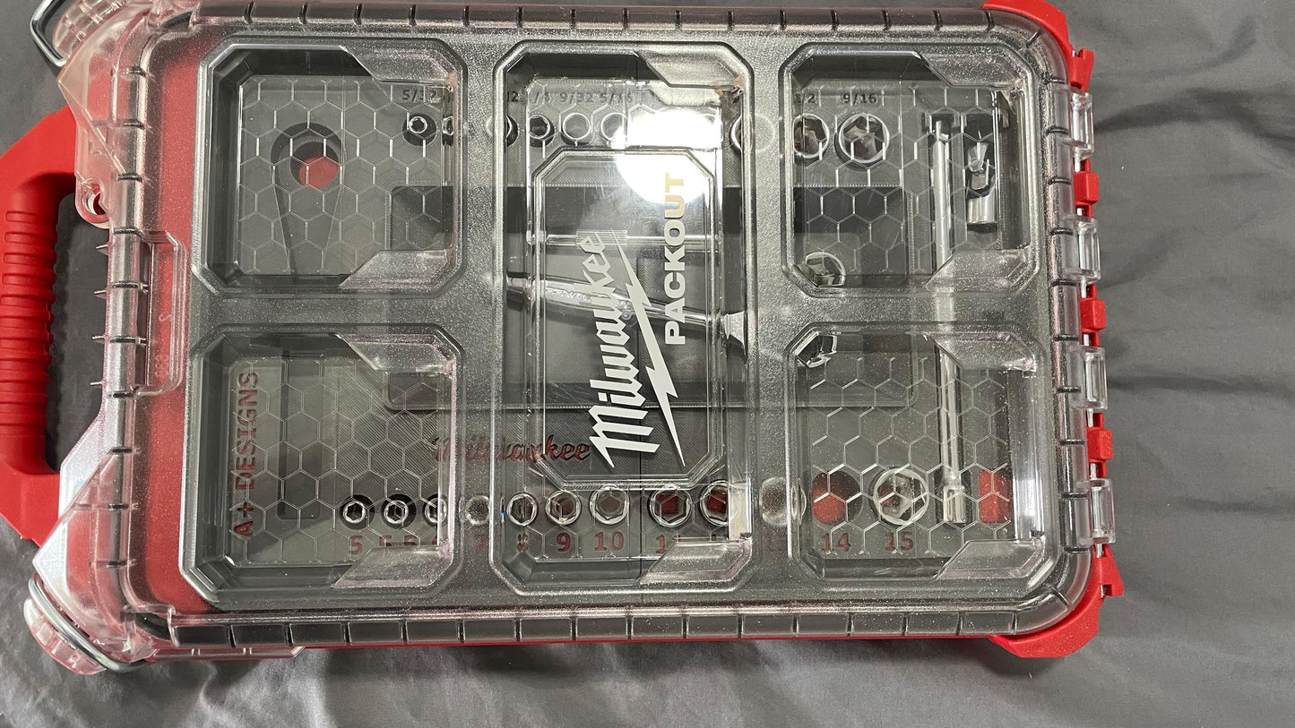 Milwaukee Compact Packout 1/4 socket set 48-22-9044