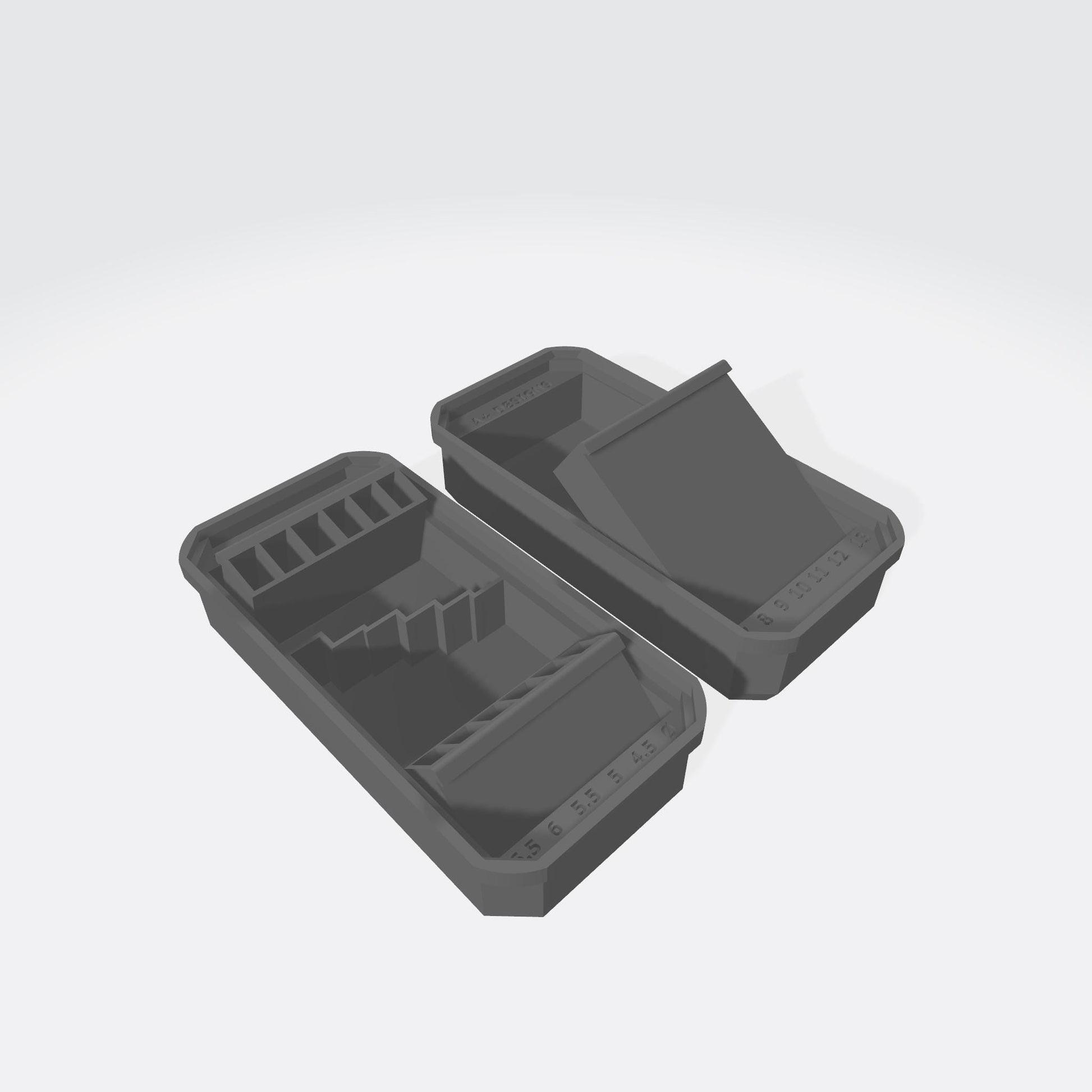 DIGITAL DOWNLOAD STL**** Metric flip up drill bit holders for Milwaukee slim packouts