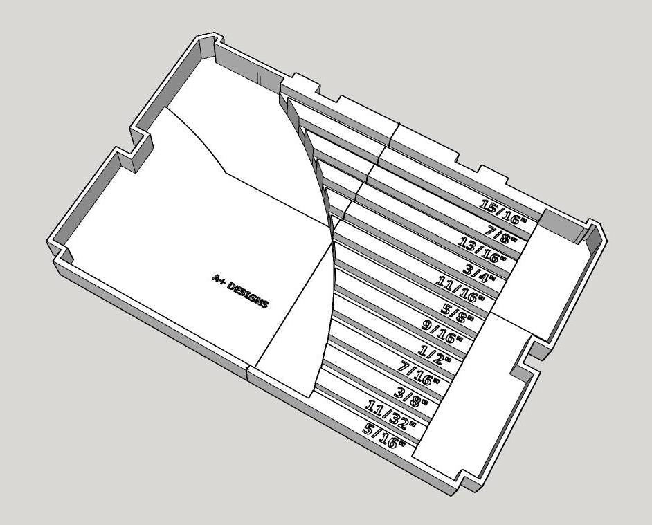 STL*** SAE Spanner divider for the 4 Drawer Milwaukee Packout***DIGITAL download only