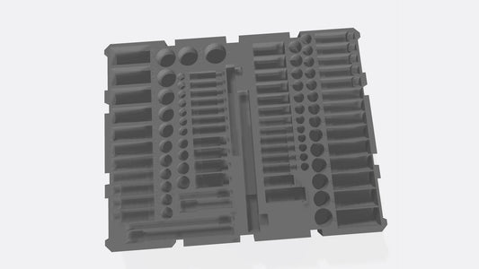 STL*** 3d Print File for 48-22-9486 socket set slim drawer Milwaukee Packout storage***