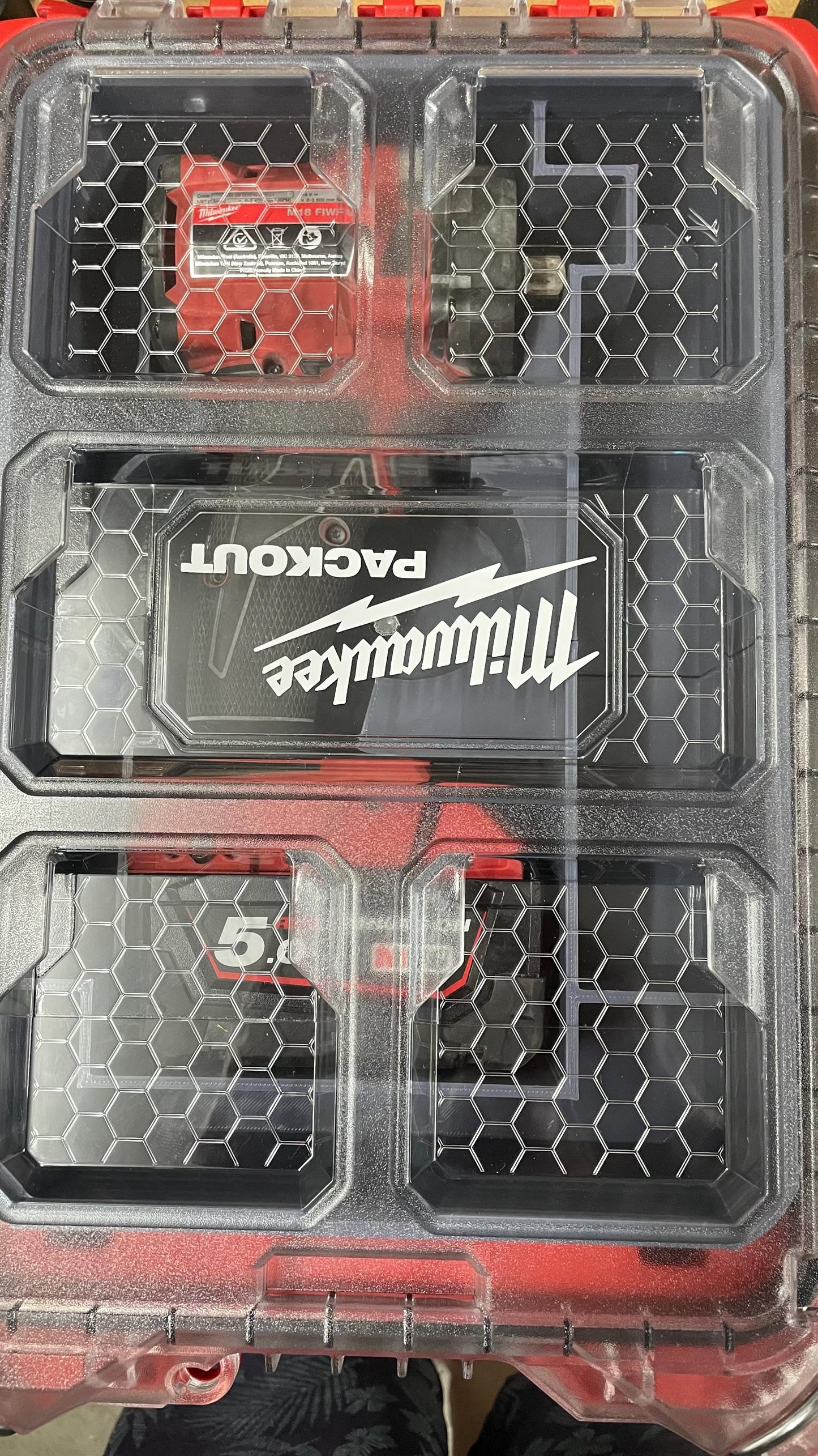 Milwaukee Packout Full size Bin for Stubby Impact FIW2F12 / FIW2P12 (2855-20 / 2885P-20) And / Or Metric Deep Impact socket set 49667054