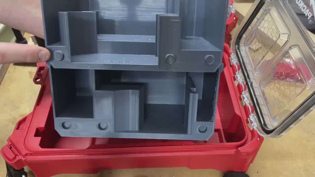 Milwaukee Packout Full size Bin for Stubby Impact FIW2F12 / FIW2P12 (2855-20 / 2885P-20) And / Or Metric Deep Impact socket set 49667054