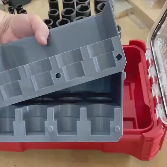 Milwaukee Packout Deep Impact Socket storage bin 49-66-7015