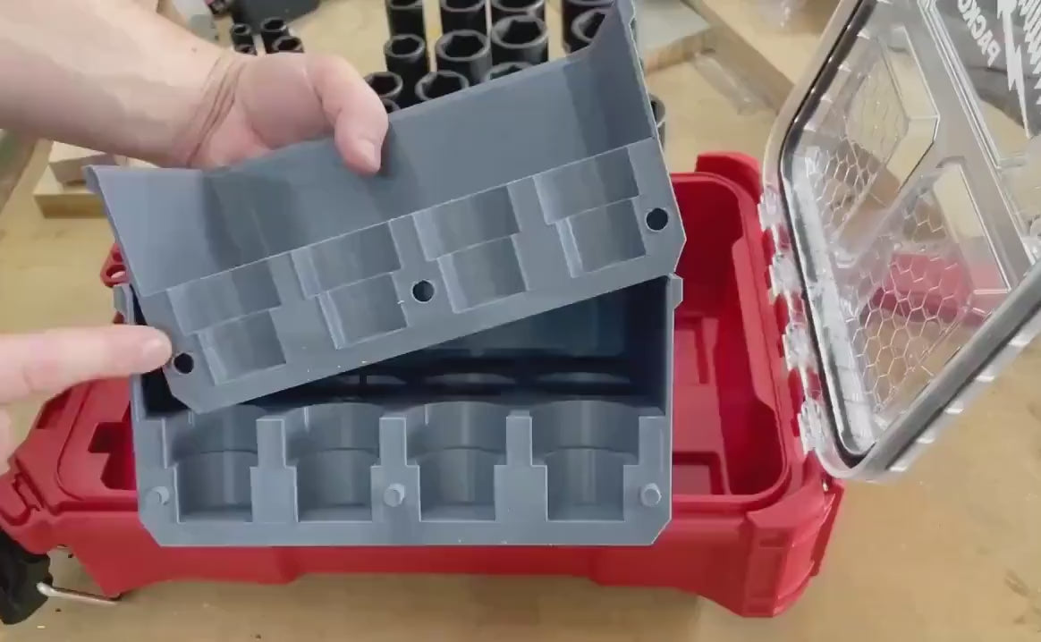 Milwaukee Packout Deep Impact Socket storage bin 49-66-7015